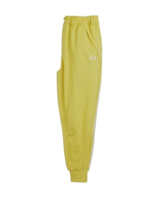 Y-3 Yellow 3-Stripes Cuffed Track Pants for men