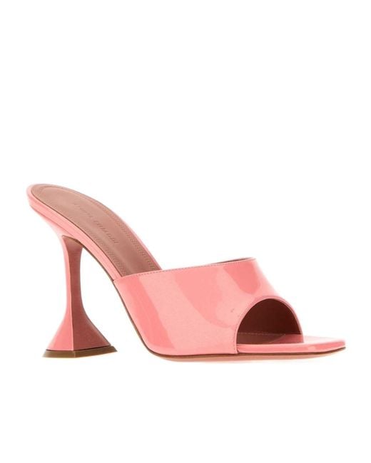 AMINA MUADDI Pink Open-Toe Square-Toe Sandals