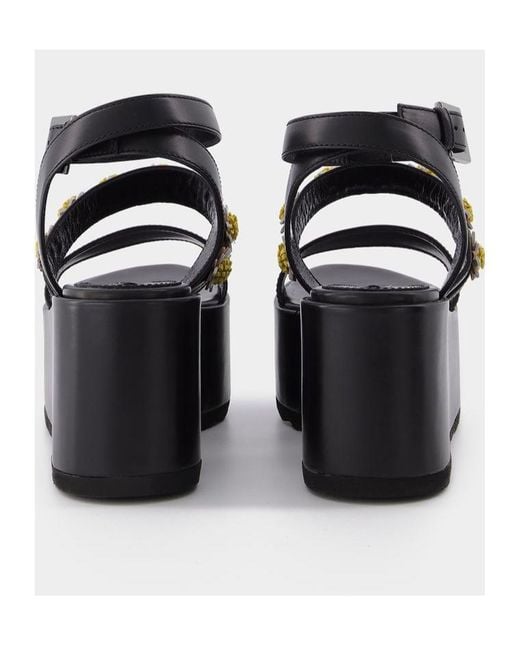 Fabrizio Viti Black Tima Platform Sandals