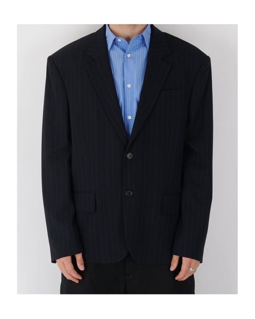 Acne Blue Pinstripe Blazer for men