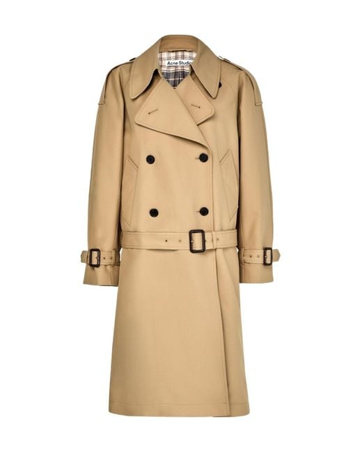 Acne Natural Lapel Long-Sleeved Coat