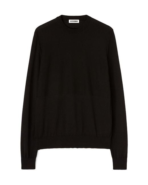 Jil Sander Blue Crewneck Long-Sleeved Jumper for men