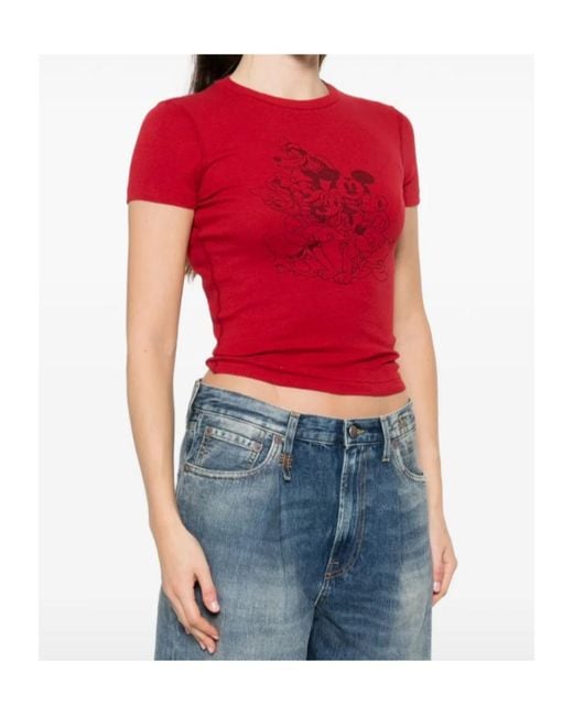 Re/done Red Short-Sleeved T-Shirt