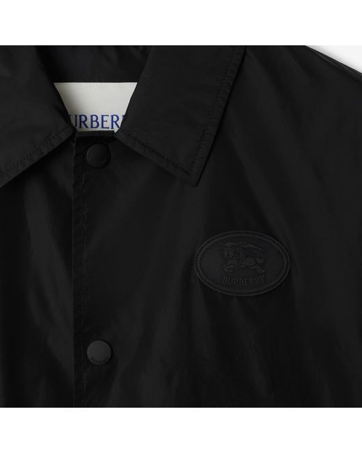 Burberry Black Knight Stamp Coach Jacket for men