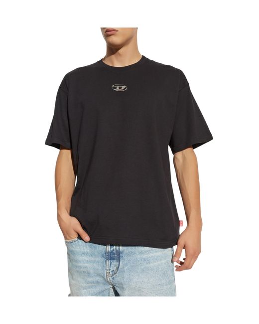 DIESEL Black T-Boxt-S5 Logo Plaque T-Shirt for men