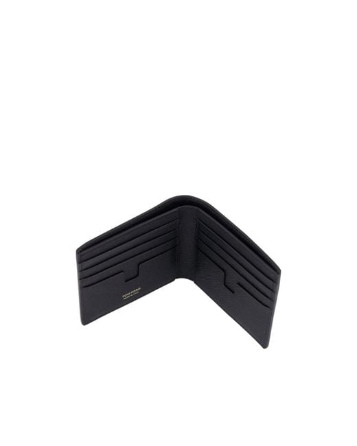 Tom Ford Blue T-Line Classic Bifold Wallet for men