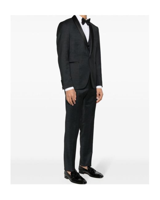 Tagliatore Black Single-Breasted Suit for men