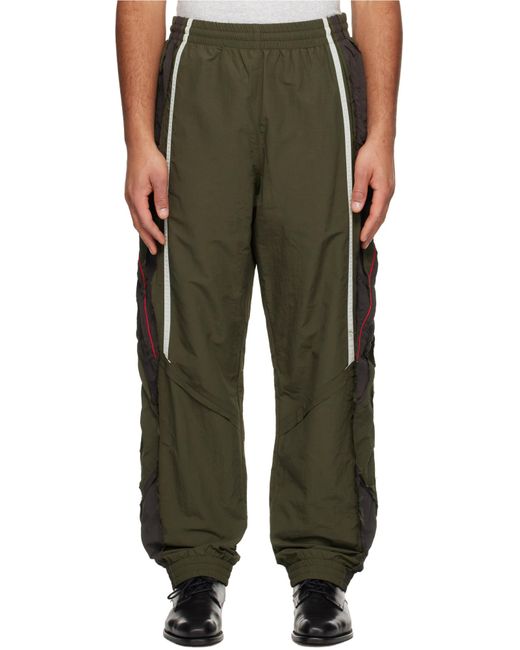 Martine Rose Green Layered Track Pants for men