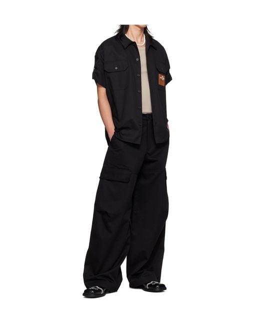 Simone Rocha Black Military Shirt for men