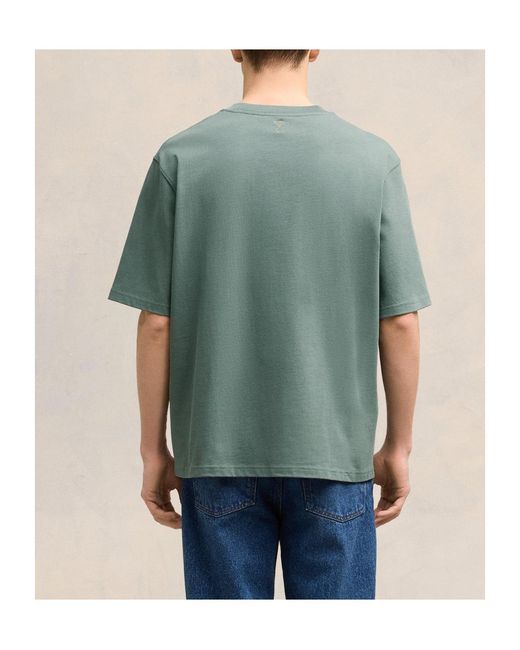 AMI Green Boxy Tshirt Ami for men