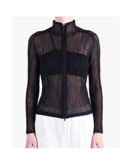 Issey Miyake Blue Long-Sleeve Jacket