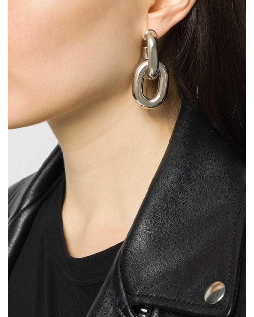 Rabanne White Xl Link Hoop Earrings