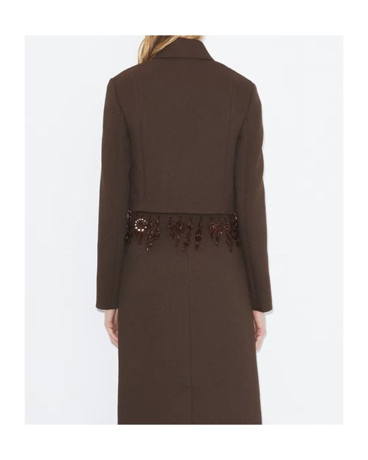 Tory Burch Brown Beaded Crepe Jacket
