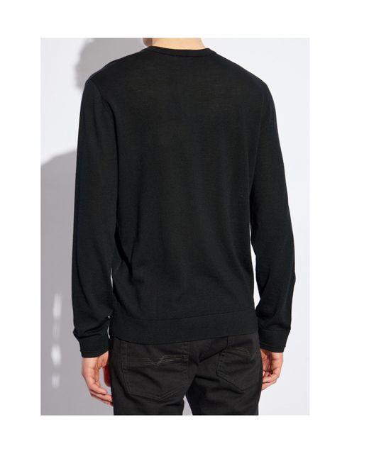 DIESEL Black K-Verim V-Neck Knitted Jumper for men