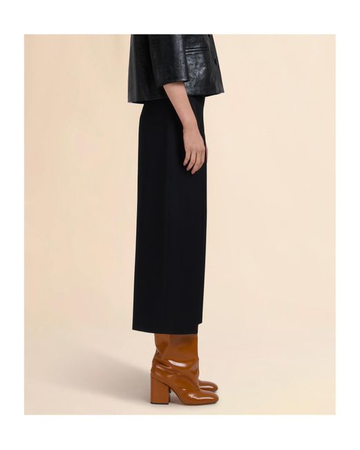 Marni Black Wide-Leg Cropped Trousers