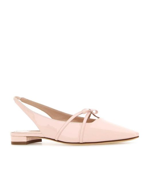 Manolo Blahnik Pink Dariasli Slingback Flat Sandals