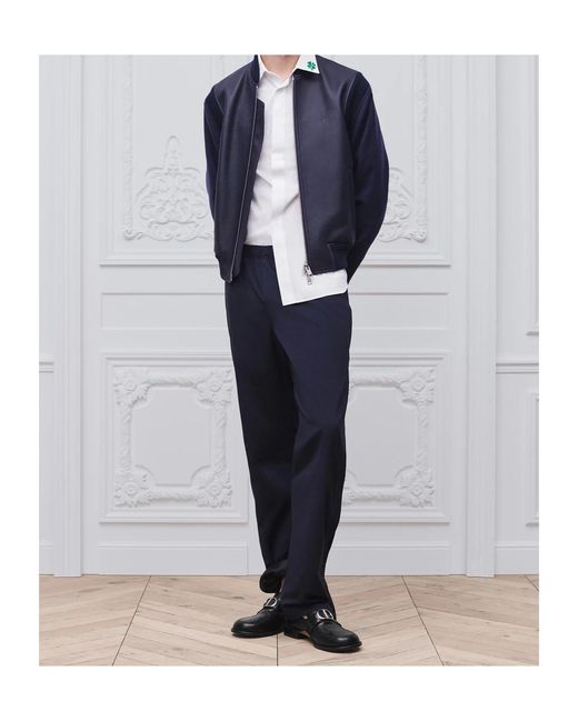 Dior Blue Zipped Blouson Jacket for men