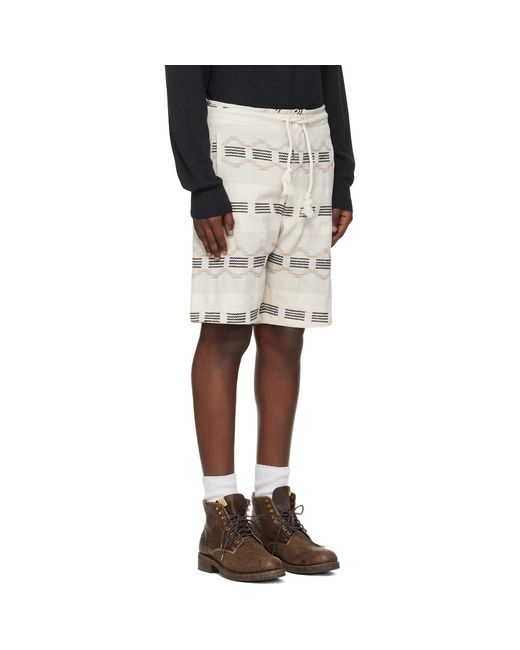 Isabel Marant Natural Deliann Patterned Shorts for men