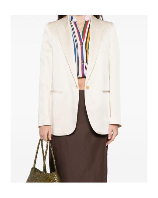 Forte_forte White Single-Breasted Blazer