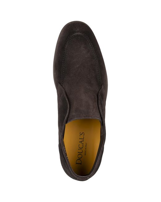 Doucal's Brown Slip-On Loafers for men