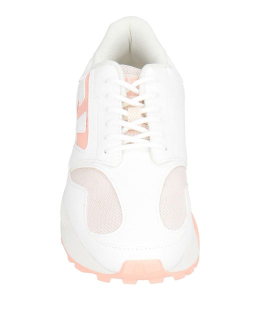DIESEL White Two-Tone Low-Top Sneakers