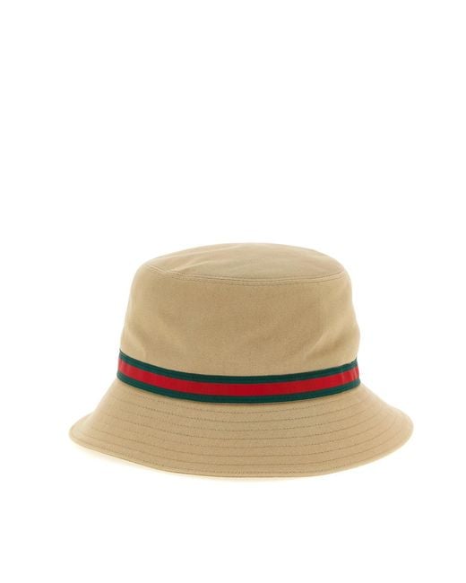 Gucci Natural Web Ribbon Bucket Hat