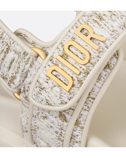 Dior White Open-Toed Flat Sandals