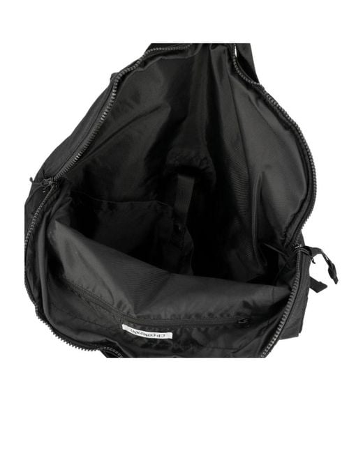 C P Company Black Zippered Backpack for men