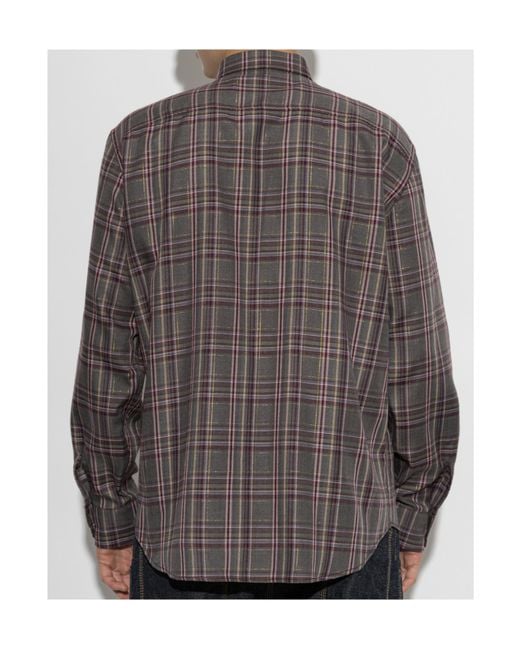 DSquared² Gray Collared Long-Sleeved Shirt for men