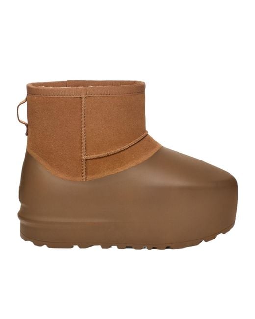 Ugg Brown Classic Mini Pumped Molded Boots