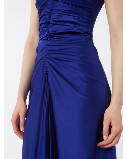 Max Mara Blue Viscose Jersey Dress