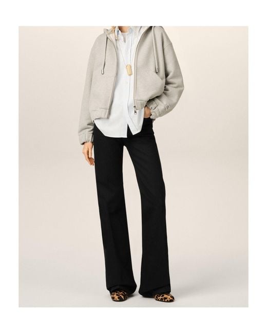AMI Black Flared Leg Jeans