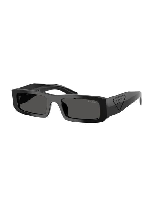 Prada White Eyewear Rectangle Frame Sunglasses for men
