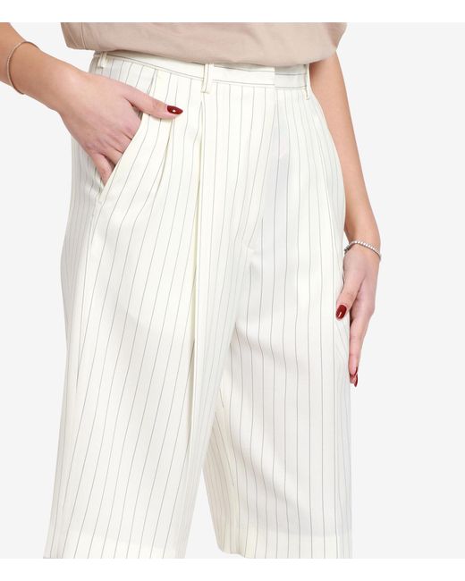 MSGM White Pinstripe Suit And Shorts