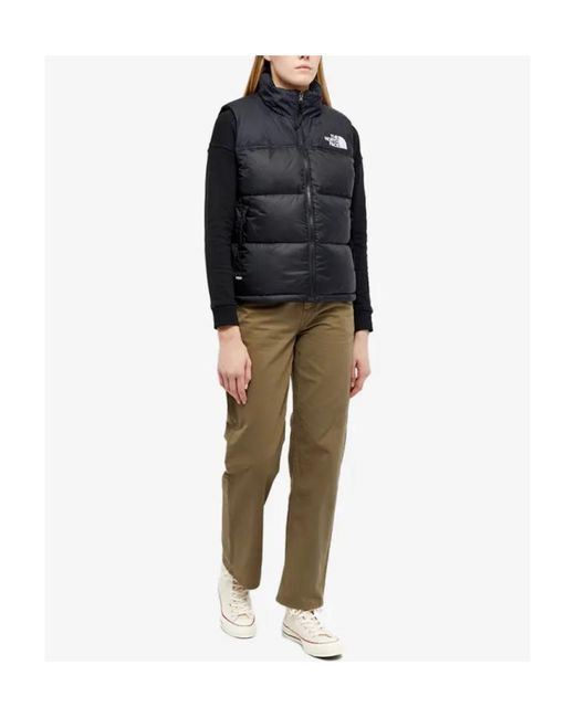 The North Face Black 1996 Retro Nuptse Logo Embroidered Vest