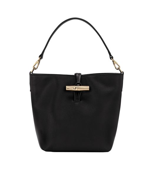 Longchamp Black Extra Small Le Roseau Bucket Bag