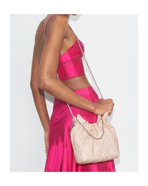Tory Burch Pink Mini Fleming Tote Bag