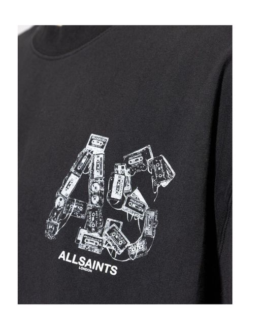 AllSaints Black Mixtape Graphic T-Shirt