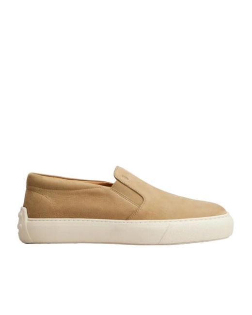 Tod's Natural Slip-On Low-Top Casual Shoes for men