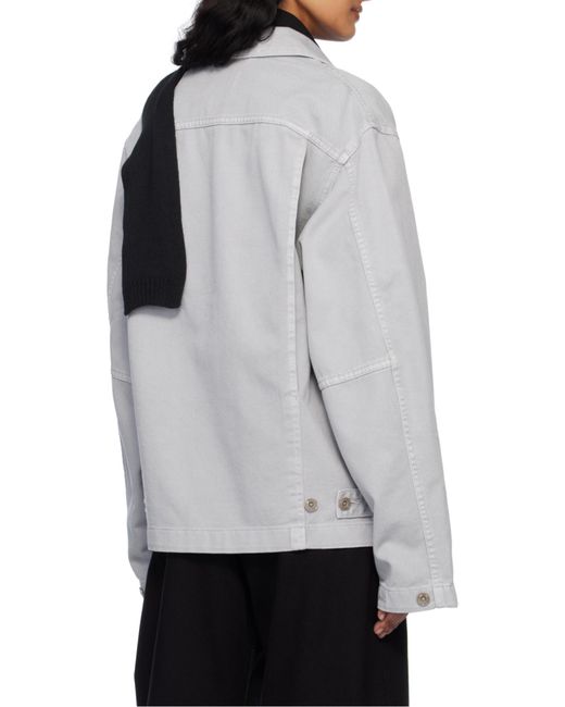 Lemaire Blue Long Sleeved Buttoned Jacket