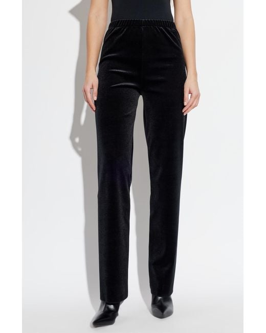 Vetements Black Velour Straight-Leg Pants for men