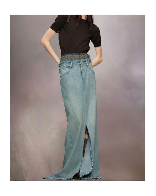 Maison Margiela Blue Anonymity Of The Lining Denim Skirt