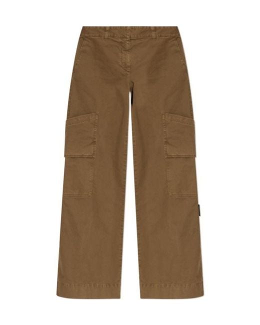 Off-White c/o Virgil Abloh Brown Wide Leg Cargo Trousers