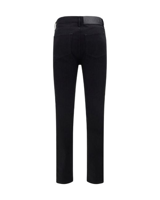 Loewe Blue Logo-Patch Denim Jeans for men