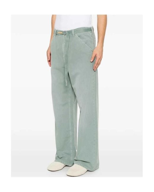 Marni Blue Casual Pants With Belt Loops for men