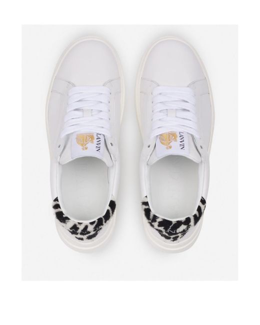 Lanvin White Thick Sole And Low-Cut Sneakers