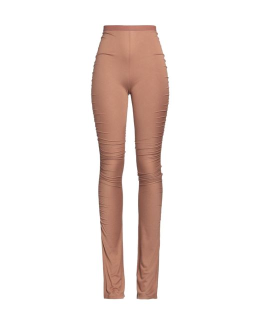 Rick Owens White Simple Leggings