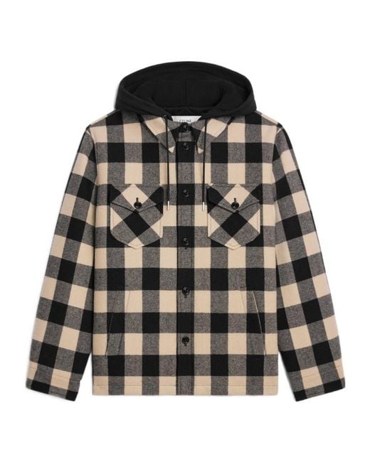 Céline Black Hooded Overshirt for men