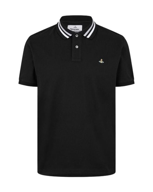 Vivienne Westwood Black Classic Short-Sleeved Polo Shirt for men