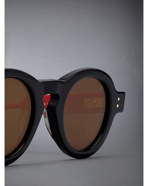 Thom Browne Brown Round-Frame Sunglasses for men